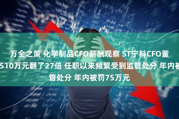 万全之策 化学制品CFO薪酬观察 ST宁科CFO董春香年薪4510万元翻了27倍 任职以来频繁受到监管处分 年内被罚75万元